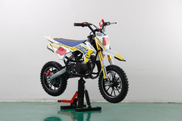 moto de motocross para niño amarilla